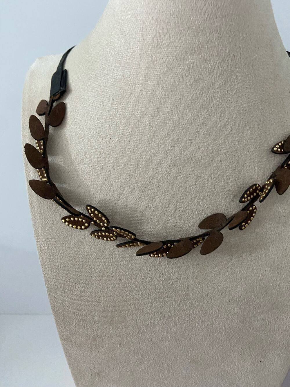 Brown leaf headband